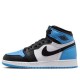 Кроссовки Nike Air Jordan 1 Retro черно-голубые высокие FD1437-400