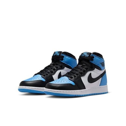 Кроссовки Nike Air Jordan 1 Retro черно-голубые высокие FD1437-400