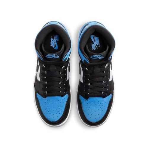 Кроссовки Nike Air Jordan 1 Retro черно-голубые высокие FD1437-400