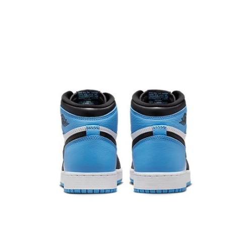 Кроссовки Nike Air Jordan 1 Retro черно-голубые высокие FD1437-400