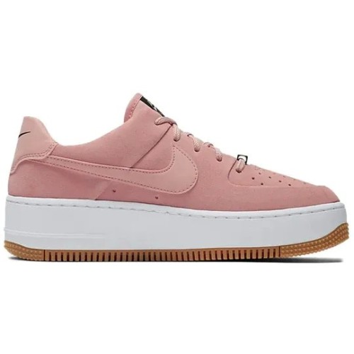 Кроссовки Nike Air Force Sage 1 Low Coral Stardust женские розовые низкие замшевые