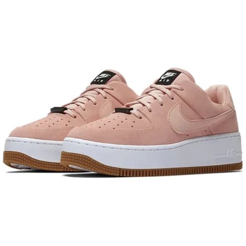 Кроссовки Nike Air Force Sage 1 Low Coral Stardust женские розовые низкие замшевые