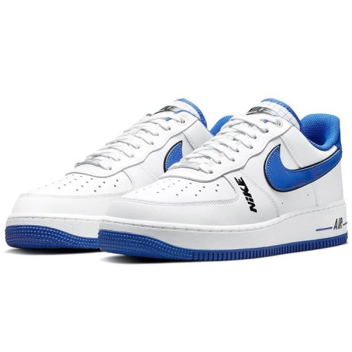 Кроссовки Nike Air Force 1 07 LV8 White Game Royal бело-синие