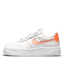 Кроссовки Air Force 1 Pixel White Orange бело-оранжевые