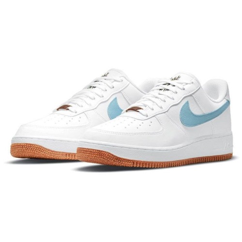 Кроссовки Nike Air Force 1 07 LV8 Indigo бело-голубые