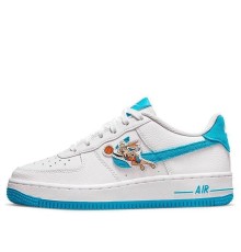 Кроссовки Nike Air Force 1 GS Hare бело-голубые