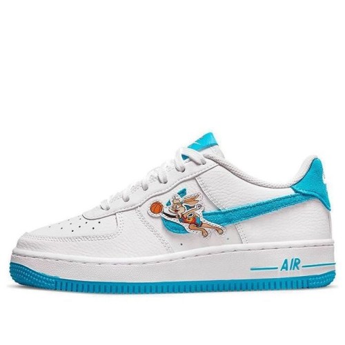 Кроссовки Nike Air Force 1 GS Hare бело-голубые