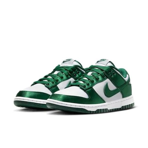 Кроссовки Nike Dunk Satin Green бело-зеленые
