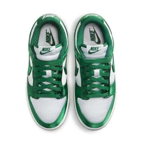 Кроссовки Nike Dunk Satin Green бело-зеленые