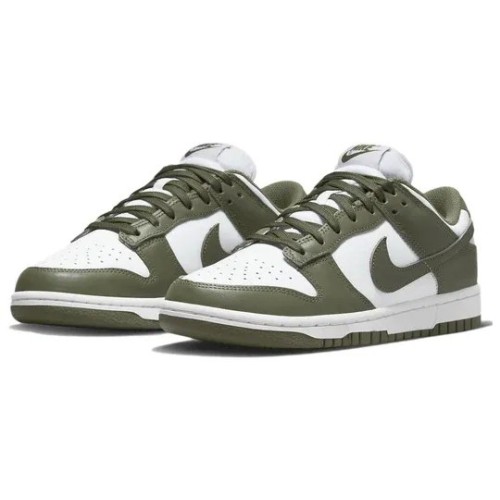 Кроссовки Nike Dunk Medium Olive бело-зеленые