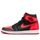 Кроссовки Nike Air Jordan 1 Retro черно-красные высокие OG SE Satin Banned 917359-001