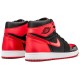 Кроссовки Nike Air Jordan 1 Retro черно-красные высокие OG SE Satin Banned 917359-001