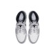 Кроссовки Nike Air Jordan 1 Mid Light Smoke Grey серые с черными и белыми вставками высокие 554724-078