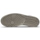 Кроссовки Nike Air Jordan 1 Mid College Grey Linen бежевые высокие 554724-082