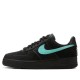 Черные кроссовки Nike Air Force 1 Tiffany (Найк Тиффани) женские