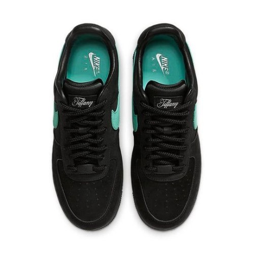 Черные кроссовки Nike Air Force 1 Tiffany (Найк Тиффани) женские