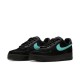 Черные кроссовки Nike Air Force 1 Tiffany (Найк Тиффани) женские