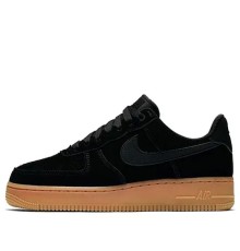 Кроссовки Nike Air Force 1 Low Black Gum женские черные низкие AA0287-002