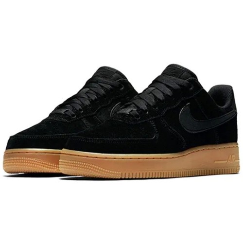 Кроссовки Nike Air Force 1 Low Black Gum женские черные низкие AA0287-002