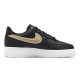 Кроссовки Nike Air Force 1 07 женские Essential Black Metallic Gold черные низкие с золотыми вставками DD1523-001