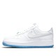 Кроссовки Nike Air Force женские 1 07 LX UV Reactive Swoosh белые низкие с голубым DA8301-101