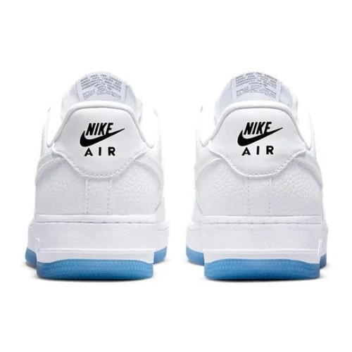 Кроссовки Nike Air Force женские 1 07 LX UV Reactive Swoosh белые низкие с голубым DA8301-101