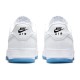 Кроссовки Nike Air Force женские 1 07 LX UV Reactive Swoosh белые низкие с голубым DA8301-101