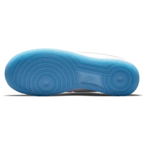 Кроссовки Nike Air Force женские 1 07 LX UV Reactive Swoosh белые низкие с голубым DA8301-101