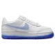 Кроссовки Nike Air Force 1 женские Shadow Chenille Swoosh белые низкие с голубым FJ4567-100