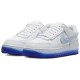 Кроссовки Nike Air Force 1 женские Shadow Chenille Swoosh белые низкие с голубым FJ4567-100