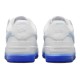 Кроссовки Nike Air Force 1 женские Shadow Chenille Swoosh белые низкие с голубым FJ4567-100
