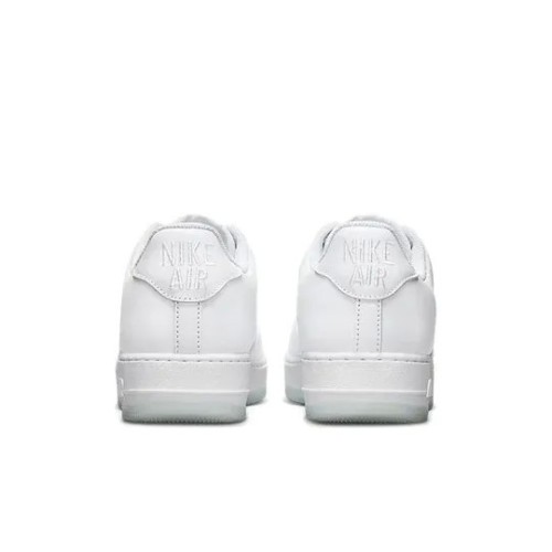 Кроссовки Nike Air Force 1 Low 07 Retro Color of the Month Jewel Swoosh Triple White мужские