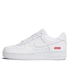 Кроссовки Nike Supreme x Air Force 1 Box Logo - White мужские