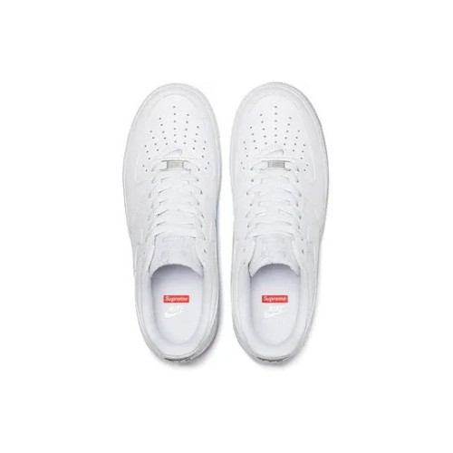 Кроссовки Nike Supreme x Air Force 1 Box Logo - White мужские