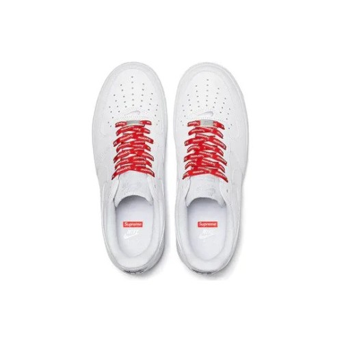 Кроссовки Nike Supreme x Air Force 1 Box Logo - White мужские