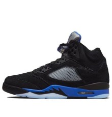 Кроссовки Nike Air Jordan 5 Retro Racer Blue черные с синей подошвой CT4838-004