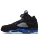 Кроссовки Nike Air Jordan 5 Retro Racer Blue черные с синей подошвой CT4838-004