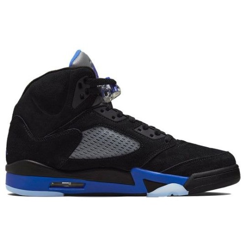 Кроссовки Nike Air Jordan 5 Retro Racer Blue черные с синей подошвой CT4838-004