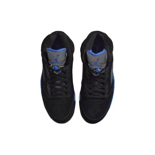 Кроссовки Nike Air Jordan 5 Retro Racer Blue черные с синей подошвой CT4838-004