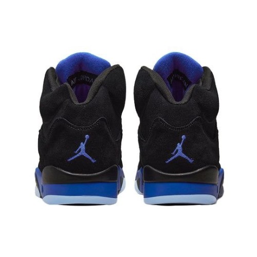 Кроссовки Nike Air Jordan 5 Retro Racer Blue черные с синей подошвой CT4838-004