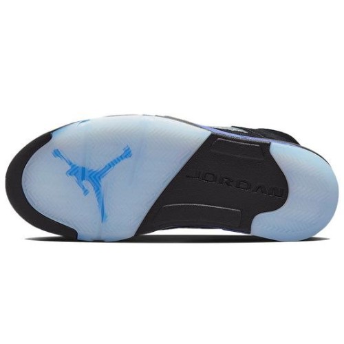Кроссовки Nike Air Jordan 5 Retro Racer Blue черные с синей подошвой CT4838-004