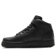 Кроссовки Nike Womens Air Force 1 Mid Blackout черные 366731-001