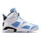 Кроссовки Nike Air Jordan 6 Retro бело-голубые высокие UNC Home White CT8529-410