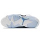 Кроссовки Nike Air Jordan 6 Retro бело-голубые высокие UNC Home White CT8529-410