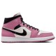 Nike Air Jordan 1 Mid женские розовые с белыми и черными вставками SE Berry Pink DC7267-500