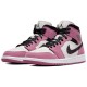 Nike Air Jordan 1 Mid женские розовые с белыми и черными вставками SE Berry Pink DC7267-500