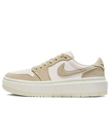 Кроссовки Nike Air Jordan 1 Elevate Low бежевые низкие женские на платформе White Tan DH7004-101