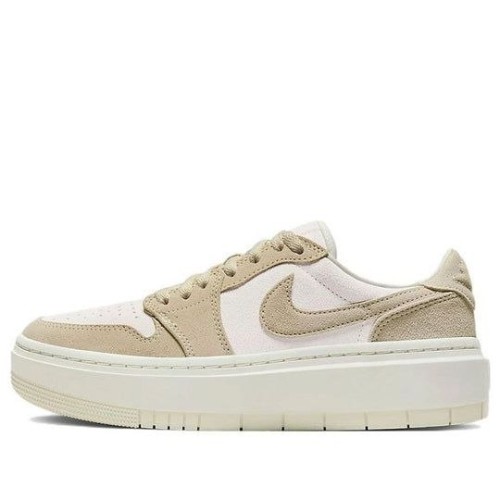 Кроссовки Nike Air Jordan 1 Elevate Low бежевые низкие женские на платформе White Tan DH7004-101