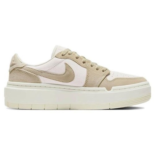 Кроссовки Nike Air Jordan 1 Elevate Low бежевые низкие женские на платформе White Tan DH7004-101