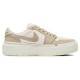 Кроссовки Nike Air Jordan 1 Elevate Low бежевые низкие женские на платформе White Tan DH7004-101